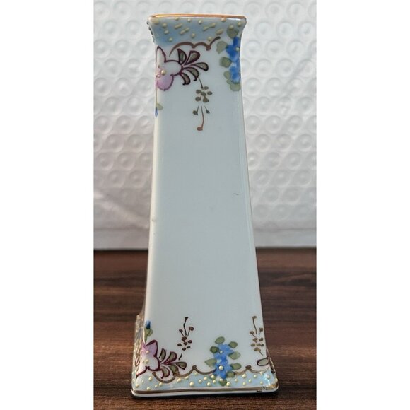 ⭐️ Hand Painted Floral Nippon Hat Pin Holder Bud Vase Victorian - Picture 1 of 6